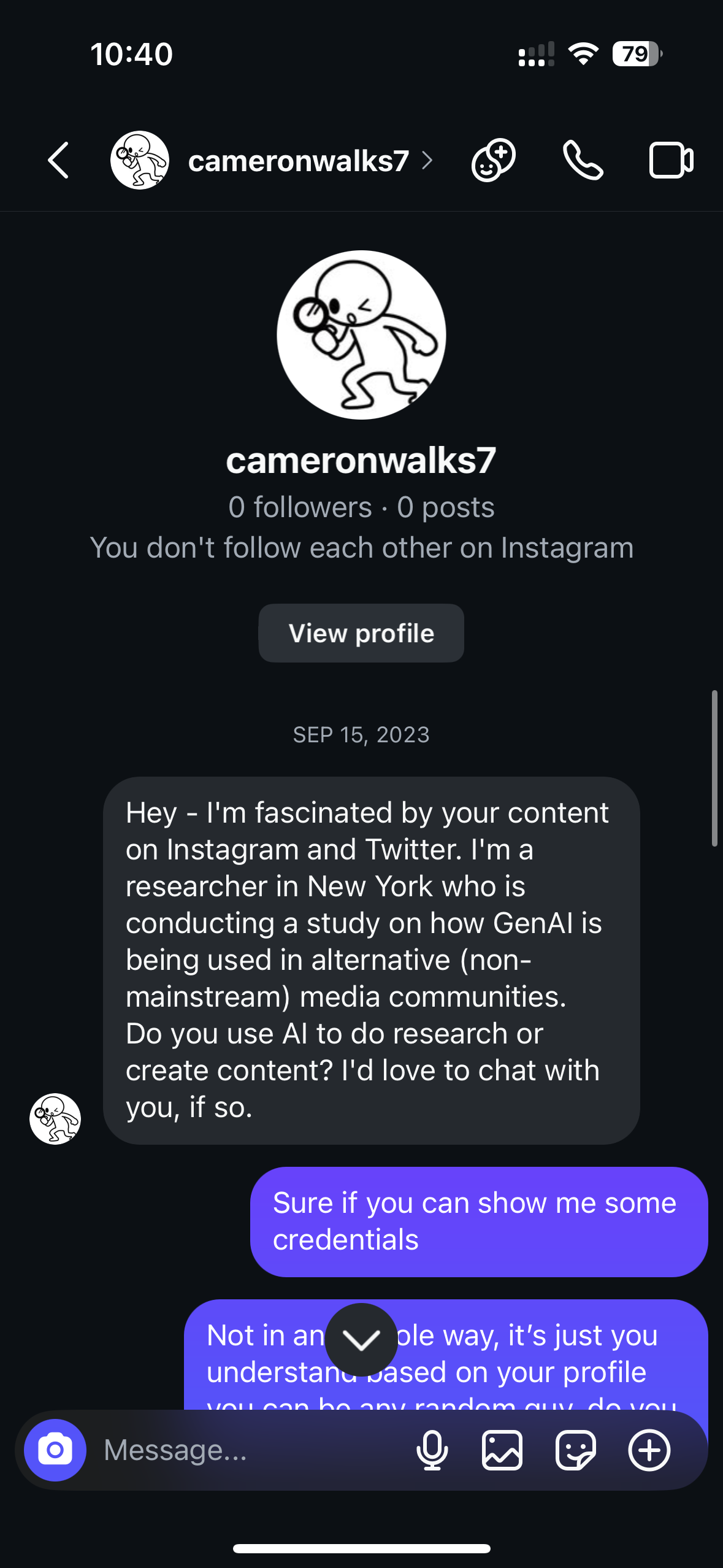 Researcher interest in AI content